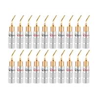 20 pz/10 paia di connettori a banana for amplificatore in ottone placcato oro 24K nero e rosso