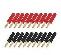 20 pz/10 paia Guscio In Plastica Morbida 4mm Spine A Banana Amplificatore Altoparlante jack Placcato Oro Connettore A Banana Spina In Ottone