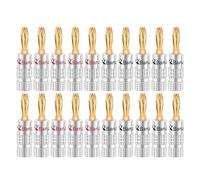 20 pz/10 paia SPINE A BANANA 24K Placcato Oro 4MM Connettore a Banana con Blocco A Vite for jack Audio Spine degli altoparlanti Nero e Rosso(20xL1001)