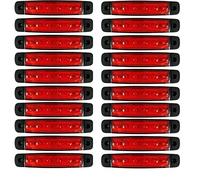 20 Pz 24V 6 LED Luce Ingombro Rosso Luce Posizione Per Camion Trattore Klw