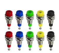 20 pz 2mm presa a banana Binding Post dado spina a banana jack terminale foro di prova connettore elettrico(20 Green)
