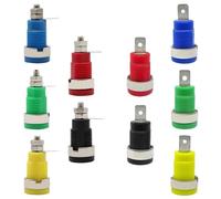 20 PZ 32A 4mm 5 Colori Presa A Banana Terminale Femmina Jack Montaggio A Pannello Presa Binding Post Connettore del Cavo Isolato(CP Black x 20pcs)