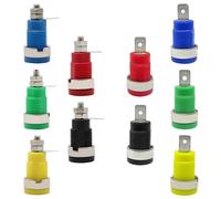 20 PZ 32A 4mm 5 Colori Presa A Banana Terminale Femmina Jack Montaggio A Pannello Presa Binding Post Connettore del Cavo Isolato(CP Black x 20pcs)