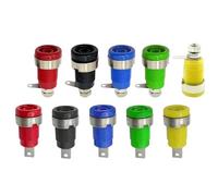 20 pz 4 MM Spina A Banana Presa jack 32A Montaggio A Pannello Isolato Binding Post Presa Multimetro Testa A Banana Connettore Femmina(LW Red x 20pcs)