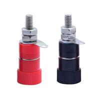 20 pz 4mm Binding Post Connettore Nichelato Spine A Banana Posting Presa Terminali del Cavo for Amplificatore Altoparlante Subwoof Rosso