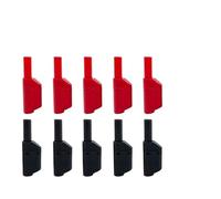 20 Pz 4mm Spina A Banana Rame Puro Nichelato Pistola Tipo Lanterna Spina Impilabile Connettore Ad Alta Tensione Test di Saldatura Isolamento(Black,1PCS)