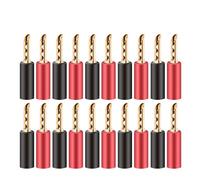 20 pz 4mm Vite for altoparlante Audio Spine a Banana Connettore Rosso Nero Tipo a vite Cavo for altoparlante Pin Spina a Banana Connettori