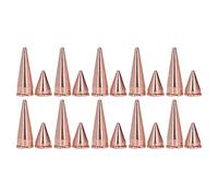 20 Pz 7x10mm 7x20mm Punk Cono Spikes Borchie In Oro Rosa Metallo Elettrolitico Spike Vite Rivetti Per Borse Abbigliamento FAI DA TE