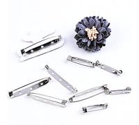 20 pz Argento Placcato Spilla di Ferro Posteriore Bar Badge Holder Blocco di Sicurezza Spilla Pins 25mm Risultati dei Monili Fai da Te Accessori dei MoniliDurability