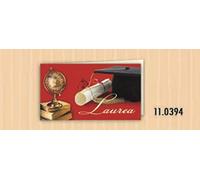 20 PZ Bigliettini bigliettino bomboniera rosso LAUREA con tocco mappamon