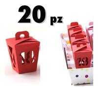 20 PZ BOMBONIERE LANTERNA VARI COLORI COLORATI FESTA 18 ANNI ASTUCCI