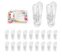 20 Pz Clip per Arco di Palloncini, 6x3cm Morsetti Ghirlande a Molla in Plastica Clip Trasparenti Resistenti Arco di Palloncini Fotografia Artigianato Matrimonio Fidanzamento Sfondo Decorazione