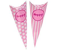 20 PZ Cono Party ROSA porta caramelle Linea Happy