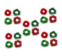 20 Pz Cravatta natalizia per hair clip hair pin elastici per per le vacanze elastici a coda di cavallo elastici per verdi elastici per foulard per Didiseaon