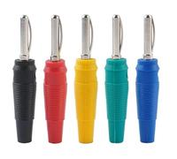 20 Pz Croce di Rame Senza Saldatura 4mm Banana Ad Alta Corrente Ad Alta Tensione Bomb Stick Connettore di Prova di Alimentazione Filo Senza Saldatura(Green,100PCS)