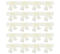 20 Pz Fiocchi per Sedie in Organza, Fiocchi per Sedie Autoleganti, Champagne