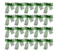 20 Pz Fiocchi per Sedie in Organza, Fiocchi per Sedie Autoleganti, Verde Scuro