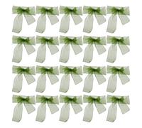 20 Pz Fiocchi per Sedie in Organza, Nastro per Sedie Autolegante per Feste Verde