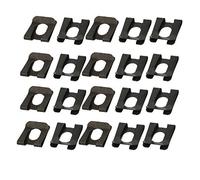 20 pz Fit 12 mm Dia Bolt 65 Mn Spring Steel U Clip Nut Black 25,5 x 22 mm