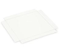 20 PZ Fondo Bianco Scatola Quadrato con Rialzo 1 CM Misura 12x12 CM