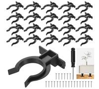 20 Pz Ganci Zoccolo Cucina, Ganci per Zoccolo Cucina Universali, Clip Fissaggio per Battiscopa da Cucinas, Gancio Clip Battiscopa Zoccolino Cucinas Patas 28-32 mm, con 60 Viti e 1 Cacciavite