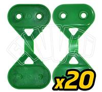 20 PZ - GANCIO PER RETE OMBREGGIANTE CLIP FERMARETE PER TELO OMBRA GIARDINAGGIO