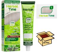 20 pz Ingrosso Crema-Henna colorante N°10 Marrone naturale 'Herbal Time' 75 ML