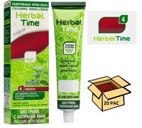20 pz Ingrosso Crema-Henna colorante N°4 Ciliegia 'Herbal Time' 75 ML