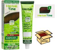 20 pz Ingrosso Crema-Henna colorante N°5 Castagno 'Herbal Time' 75 ML