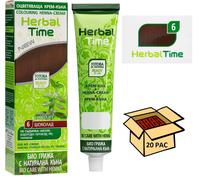 20 pz Ingrosso Crema-Henna colorante N°6 Chioccolato 'Herbal Time' 75 ML