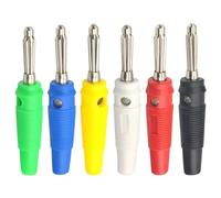 20 Pz/lotto 4 MILLIMETRI Spina A Banana Audio Altoparlante Connettori Amplificatore Binding Post Spina jack A Banana for Terminali dei cavi(Black 20Pcs)