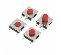 20 PZ/LOTTO 6 * 6 * 2.5mm 3.1mm 3.4mm 5mm SMD Interruttore 4 Pin Touch Micro Interruttore Pulsante Interruttori Rosso SMD Interruttore Tattile 6x6x3.1mm(6x6x2.5mm 5Pin)