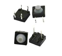 20 pz/lotto 8x8x5MM 4PIN/2PIN Conduttivo Silicone Silenzioso Tattile Pulsante Micro Interruttore Auto-reset(2PIN)