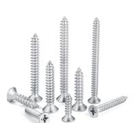 20 pz/lotto M3/M4/M5 6/10/16/20/25/30/35/40/45/50/55/60mm vite In Acciaio Inox 304 Croce Svasata Viti Autofilettanti(16mm,M4)
