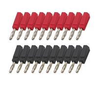 20 Pz/lotto Rosso e Nero 4mm Spina A Banana Connettore Impilabile Tipo di Saldatura Spine di Prova Connettori A Banana Maschio Adattatore