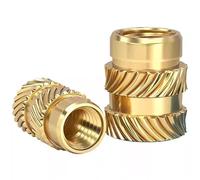20 pz M6 OD 8/9mm Altezza 4-12mm Inserti Filettati Calore Pressa Flangia In Ottone Dadi Zigrinati for Stampa 3D(M6*9 * 8mm)