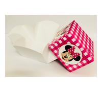 20 PZ MINNIE DISNEY PARTY Scatola Fleur portaconfetti 7x7x7 cm ROSA 0LV9