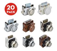 20 PZ NAIERDI 20mm/26mm Camper Auto Push Lock RV Caravan Barca A Motore Casa Cabinet Cassetto Pulsante di Chiusura Serrature Ferramenta Per Mobili 20PCS Small-Brown
