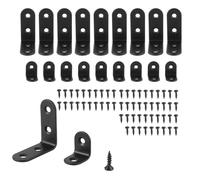 20 Pz Nero L Staffe 90 Gradi ad Angolo Acciaio Inox Giunto Supporto