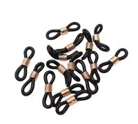 20 pz Oro/Argento Cordoncino Regolabile Connettori in Gomma Cinghia Occhielli per Occhiali Trasparenti Corda della Fascia Occhiali Accessori Fashion Book