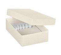 20 Pz Pelle Bianca Scatola per Bomboniera 13x9x4 Fondo e Coperchio e PVC