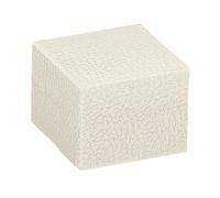 20 Pz PELLE BIANCA Scatola pieghevole per bomboniera 12x12x8 cm 0SXM
