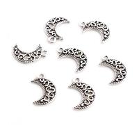 20 pz Pendenti E Ciondoli Bella Hollow Luna 18x12mm Argento Antico Colore Placcato Pendenti Che Fanno Fai da Te Fatti A Mano Tibetano Trovare Gioielli Fashion Processing
