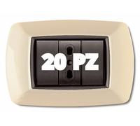 10 PZ PLACCA PLACCHETTA AVORIO COPRINTERRUTTORE 3 MODULI ELETTROCANALI ECL2983A