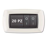 3 PZ PLACCA PLACCHETTA BIANCA ALLUMINIO COPRINTERRUTTORE 4 MODULI . ECL2984WH