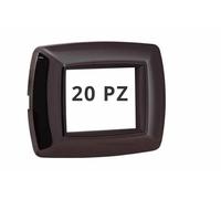 10PZ PLACCA PLACCHETTA NERA COPRINTERRUTTORE 3 MODULI ELETTROCANALI ECL2983N
