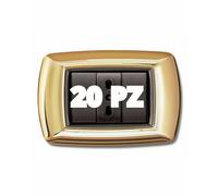 5 PZ PLACCA PLACCHETTA ORO COPRINTERRUTTORE 3 MODULI ELETTROCANALI ECL2983OR