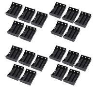 20 Pz Plastica Nera 3 X 3.7V 18650 Batterie 6 Pin Porta Batterie I8D4