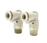 20 PZ Pneumatico Rapido PL4-02 Veloce PL4-M5 Bianco PL6-01 Connettore PL10-02 Curva Filettata Tipo L A Due Vie PL8-02/03/04(Pl6-02)