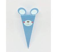 20 PZ PON PON AZZURRO Cono Portaconfetti Orsetto celeste 12.5 cm